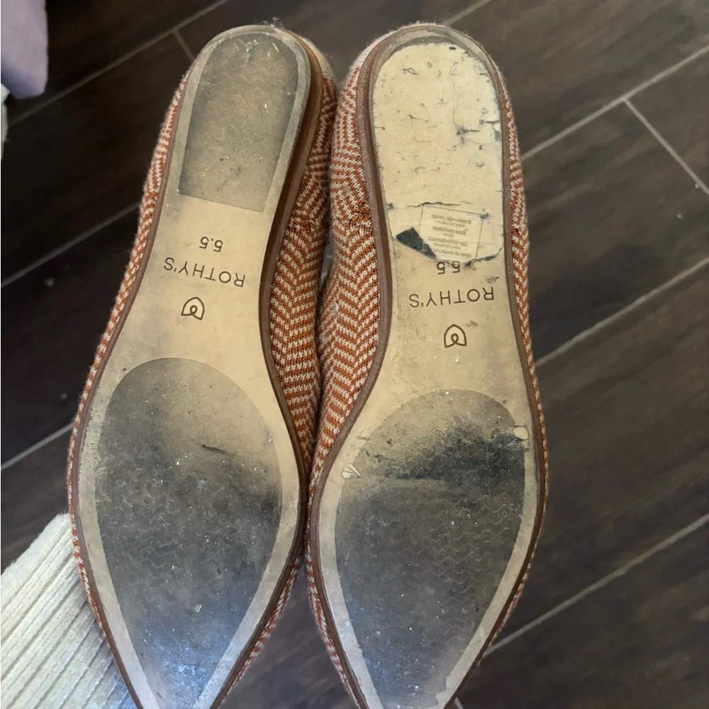 Rothy's Herringbone Brown and Tan Flats - Picture 3 of 3